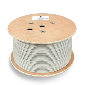 Кабель витая пара FTP-4P-Cat.6-SOLID-GY экранированная FTP (F/UTP), категория 6, 4 пары (23 AWG), одножильный (305 м), PVC нг(А)-LS Кабель витая пара FTP-4P-Cat.6-SOLID-GY экранированная FTP (F/UTP), категория 6, 4 пары (23 AWG), одножильный (305 м), PVC нг(А)-LS