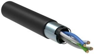 Витая пара F/UTP кат.5е 2x2x24AWG LDPE 500м черный