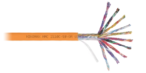 Кабель U/UTP 50 пар, Кат.5 (Класс D), 100МГц, одножильный, BC (чистая медь), 24AWG (0,50мм), полимерный материал нг(А)-HF, внутренний, оранжевый 500м Кабель U/UTP 50 пар, Кат.5 (Класс D), 100МГц, одножильный, BC (чистая медь), 24AWG (0,50мм), полимерный материал нг(А)-HF, внутренний, оранжевый 500м