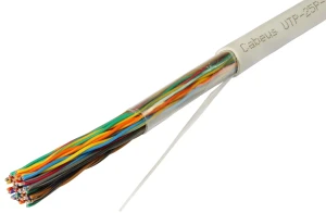 Кабель витая пара UTP-25P-Cat.3-IN UTP (U/UTP), категория 3, 25 пар (24 AWG), одножильный (solid), PVC нг(А)-LS Кабель витая пара UTP-25P-Cat.3-IN UTP (U/UTP), категория 3, 25 пар (24 AWG), одножильный (solid), PVC нг(А)-LS