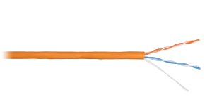 Кабель U/UTP 2 пары, Кат.5 (Класс D), 100МГц, одножильный, BC (чистая медь), 24AWG (0,50мм), полимерный материал нг(A)-HF, внутренний,, оранжевый, 305м Кабель U/UTP 2 пары, Кат.5 (Класс D), 100МГц, одножильный, BC (чистая медь), 24AWG (0,50мм), полимерный материал нг(A)-HF, внутренний,, оранжевый, 305м