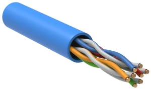 Витая пара U/UTP кат.5E 4х2х24AWG solid PVC 305м синий