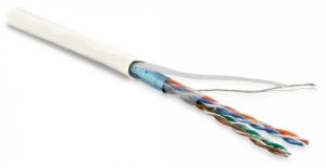 Витая пара. экранированный F/UTP. общий экран фольга. категория 5e. 4 пары 26 AWG. 4х2х0.48 мм многопроволочные жилы. LSZH. нг(А)-HF. внутренний (305 м)-20 град. Цельсия +75 град. Цельсия. белый Витая пара. экранированный F/UTP. общий экран фольга. категория 5e. 4 пары 26 AWG. 4х2х0.48 мм многопроволочные жилы. LSZH. нг(А)-HF. внутренний (305 м)-20 град. Цельсия +75 град. Цельсия. белый
