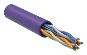 Витая пара U/UTP кат.6 4х2х23AWG solid LSZH 305м фиол.