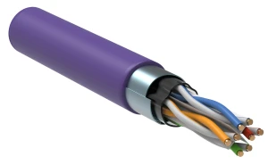 Витая пара F/UTP кат.6 4х2х23AWG solid LSZH 305м фиолетовый