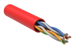 Витая пара U/UTP кат.5E 4х2х24AWG solid LSZH 305м красный