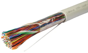 Кабель витая пара UTP-100P-Cat.3-IN UTP (U/UTP), категория 3, 100 пар (24 AWG), одножильный (solid), PVC нг(А)-LS Кабель витая пара UTP-100P-Cat.3-IN UTP (U/UTP), категория 3, 100 пар (24 AWG), одножильный (solid), PVC нг(А)-LS