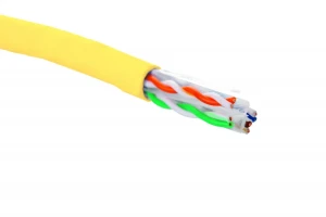 Витая пара 6 U/UTP 4 пары 23 AWG нг(А)-HF внутренней прокладки. желтый ( 305м ) Витая пара 6 U/UTP 4 пары 23 AWG нг(А)-HF внутренней прокладки. желтый ( 305м )