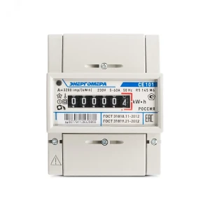 Счетчик электроэнергии CE101 R5 145 M6 однофазный однотарифный, 5(60), кл.точ. 1.0, D, ЭМОУ