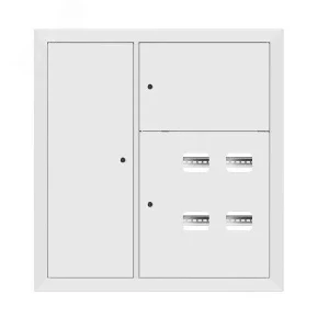 Щит этажный 4 кв. RAL9003 со слаботочным отсеком слева (1000х950х160) PROxima