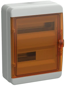 TEKFOR Корпус пластиковый КМПн-24 IP65 оранжевая прозрачная дверь IEK TEKFOR Корпус пластиковый КМПн-24 IP65 оранжевая прозрачная дверь IEK