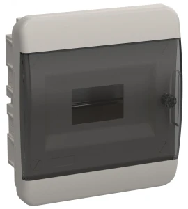 TEKFOR Корпус пластиковый ЩРВ-П-8 IP41 черная прозрачная дверь IEK TEKFOR Корпус пластиковый ЩРВ-П-8 IP41 черная прозрачная дверь IEK