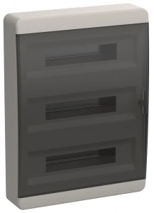 TEKFOR Корпус пластиковый навесной ЩРН-П-54 IP41 черная прозрачная дверь IEK TEKFOR Корпус пластиковый навесной ЩРН-П-54 IP41 черная прозрачная дверь IEK
