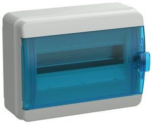 TEKFOR Корпус пластиковый КМПн-12 IP65 синяя прозрачная дверь IEK TEKFOR Корпус пластиковый КМПн-12 IP65 синяя прозрачная дверь IEK