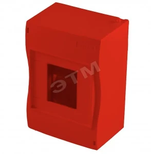 Щиток ЩРн-П-2/4 без двери IP40 красный