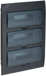 Корпус модульный пл. встр. ЩРВ-П-36 черный IP41 Корпус модульный пл. встр. ЩРВ-П-36 черный IP41