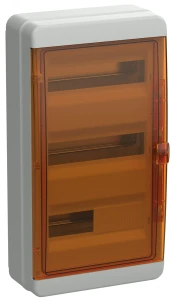 TEKFOR Корпус пластиковый КМПн-36 IP65 оранжевая прозрачная дверь IEK TEKFOR Корпус пластиковый КМПн-36 IP65 оранжевая прозрачная дверь IEK