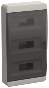 TEKFOR Корпус пластиковый навесной ЩРН-П-36 IP41 черная прозрачная дверь IEK TEKFOR Корпус пластиковый навесной ЩРН-П-36 IP41 черная прозрачная дверь IEK