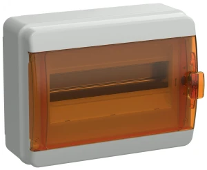 TEKFOR Корпус пластиковый КМПн-12 IP65 оранжевая прозрачная дверь IEK TEKFOR Корпус пластиковый КМПн-12 IP65 оранжевая прозрачная дверь IEK
