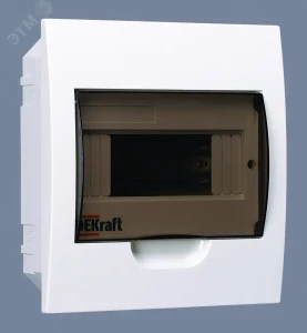 Щит распределительный встраиваемый ЩРВ-П-8 IP41 пластиковый прозрачная дверь