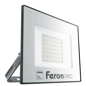 Прожектор светодиодный ДО-50w 6400К 5000Лм IP65 черный Feron.PRO Прожектор светодиодный ДО-50w 6400К 5000Лм IP65 черный Feron.PRO