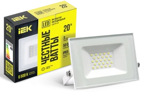 Прожектор светодиодный СДО 06-20 IP65 6500K белый IEK