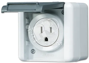 USA-стандарт NEMA, 2 полюса + заземление, 15А 125V~ для накладного монтажа