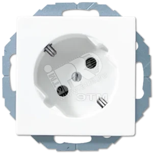 Розетка штепсельная SCHUKO 16A 250V угол наклона 45 гр. белый
