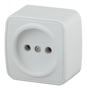 Розетка 2P, 16A-250В, ОУ, Polo, белый, 3-201-01