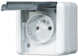 Розетка 16А 250V накладная франко-бельгийский стандарт Розетка 16А 250V накладная франко-бельгийский стандарт