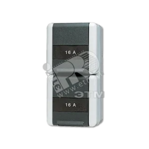 Розетка двойная SCHUKO 16A 250V с полем для надписи накладная IP44