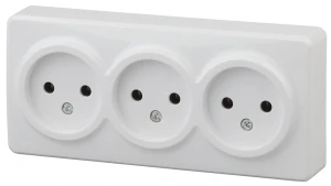 Розетка 3х2P, 16A-250В, ОУ, Эра Эксперт, белый, 11-2207-01 Розетка 3х2P, 16A-250В, ОУ, Эра Эксперт, белый, 11-2207-01