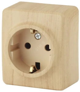 Розетка 2P+E Schuko со шторками, 16A-250В, ОУ, Эра Эксперт, сосна, 11-2204-11 Розетка 2P+E Schuko со шторками, 16A-250В, ОУ, Эра Эксперт, сосна, 11-2204-11