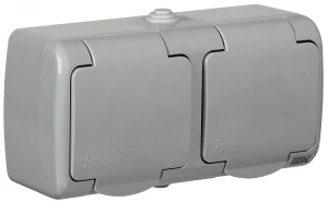 AQUATIC Розетка 2-ая с з/к откр. уст. 16А IP54 РСш22-2-А AQUATIC Розетка 2-ая с з/к откр. уст. 16А IP54 РСш22-2-А