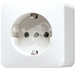 Розетка с заземлением 16А 250V~ накладного монтажда белая Розетка с заземлением 16А 250V~ накладного монтажда белая