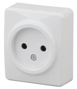Розетка 2P, 16A-250В, ОУ, Эра Эксперт, белый, 11-2201-01