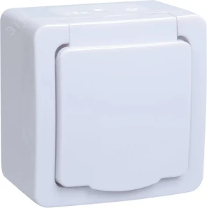 Гермес PLUS Розетка с заземлением наружная с крышкой IP54 Гермес PLUS Розетка с заземлением наружная с крышкой IP54