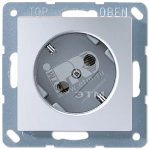 Розетка штепсельная SCHUKO 16A 250V угол наклона 45 гр. алюминий