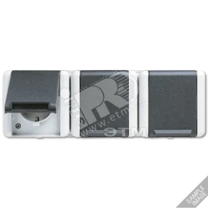 Розетка тройная горизонтальная SCHUKO 16A 250V накладная IP44 Розетка тройная горизонтальная SCHUKO 16A 250V накладная IP44