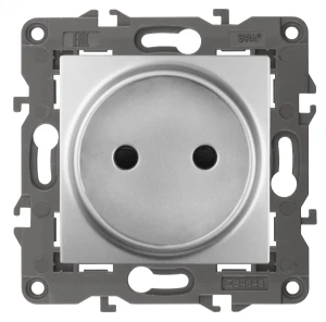 Розетка 2P, 16A-250В, IP20, Эра Elegance, алюминий (10/100/2400) 14-2105-03 Розетка 2P, 16A-250В, IP20, Эра Elegance, алюминий (10/100/2400) 14-2105-03