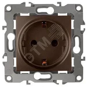 Розетка 2P+E Schuko, 16A-250В, Эра12, бронза, 12-2101-13 Розетка 2P+E Schuko, 16A-250В, Эра12, бронза, 12-2101-13