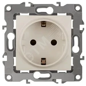 Розетка 2P+E Schuko, 16A-250В, б.л., Эра12, слоновая кость, 12-2001-02 Розетка 2P+E Schuko, 16A-250В, б.л., Эра12, слоновая кость, 12-2001-02