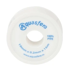 Лента ФУМ PTFE катушка 19ммх0,2ммх15м вода 6020 Aquasfera 6020-04