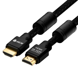 Кабель HDMI 2.0, Ultra HD 19М на 19М, 7.5 м., AL черный нейлон, ферритовые кольца