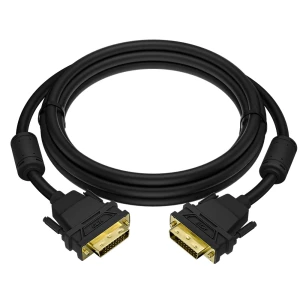 Кабель DVI-D 25M на 25M, 20 м., черный, позолоченные контакты, ферритовые кольца