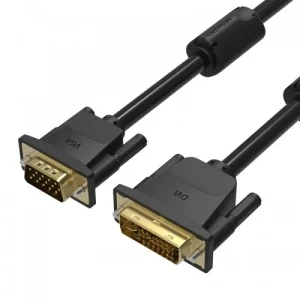 Кабель DVI-I Dual link 24 5M на VGA 15M, с ферритовым фильтром, 3 м.