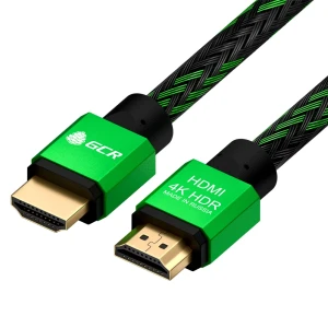 Кабель HDMI 2.0, Ultra HD 19М на 19М, 0.5 м., AL зеленый нейлон