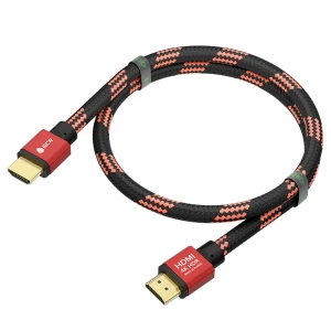 Кабель HDMI 2.0, Ultra HD 19М на 19М, 1.5 м., AL красный капрон