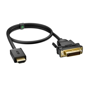 Кабель HDMI 19AM на DVI 25М, 10 м., черный, позолоченные контакты