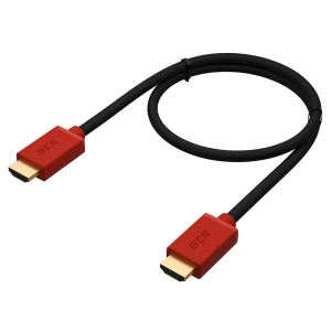 Кабель HDMI 1.4 19М на 19М, 1.5 м., черный-красный, позолоченные контакты